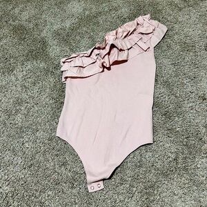 One shoulder body suit